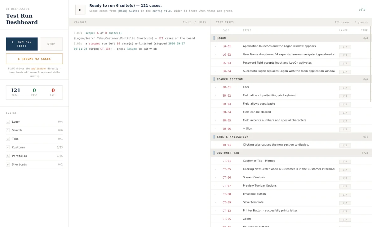 Automated Test Suite